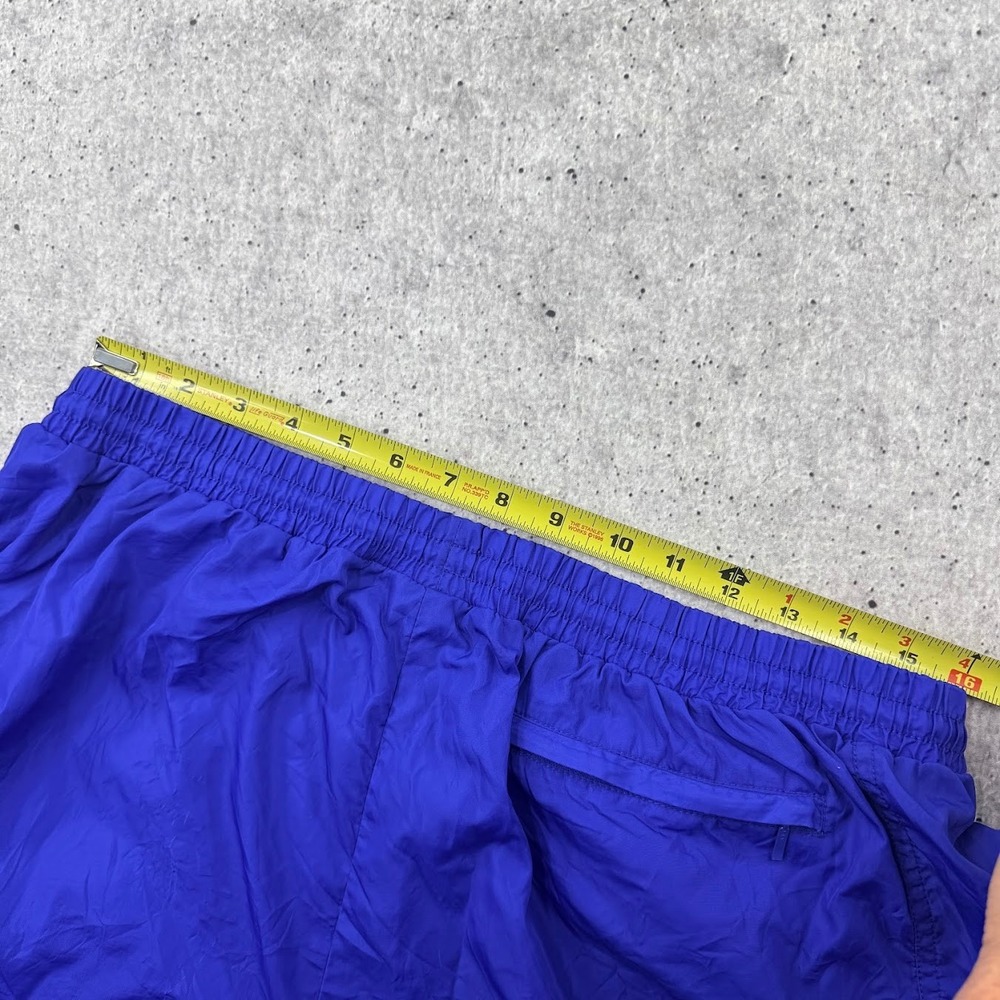 Vintage 90s Nike Team Blue White Swoosh Lined Ankle Zip Track Pants Mens 2XLT - Picture 8 of 9